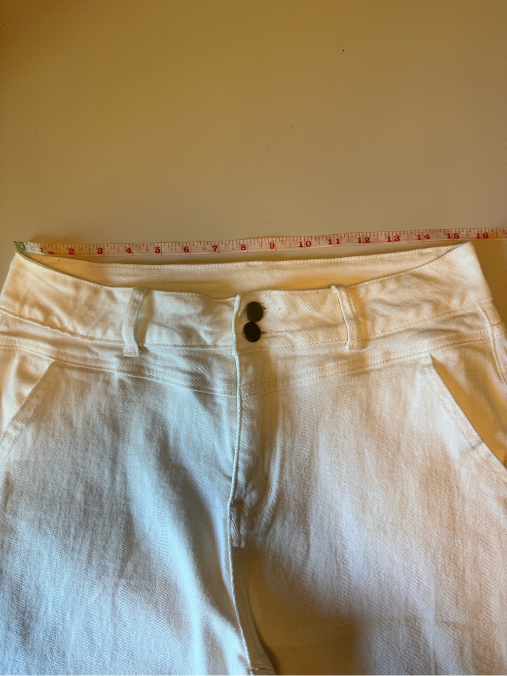 White Wide-Leg Ankle Length Women’s Jeans - Picture 6 of 7